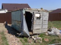 Лот: 5538737. Фото: 2. Вагончик строительный (выставлен... Срубы и конструкции