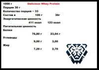 Лот: 9753729. Фото: 2. Сывороточный протеин Delicious... Продукты