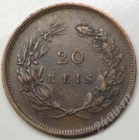 Лот: 904747. Фото: 2. Португалия. 20 рейс 1891г. Большая... Монеты