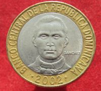 Лот: 15315024. Фото: 2. Доминикана 5 песо, 2002г. Монеты
