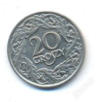 Лот: 1867117. Фото: 2. 20 грошей 1923 Польша. Монеты