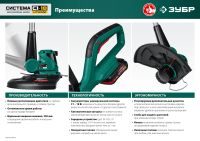 Лот: 25117986. Фото: 9. Аккумуляторный триммер Зубр ТА-185-21