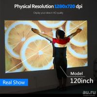 Лот: 15683328. Фото: 2. Новый проектор AUN HD 1280*720... Мониторы, проекторы