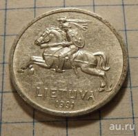 Лот: 9449525. Фото: 2. Литва 1 цент 1991. Монеты
