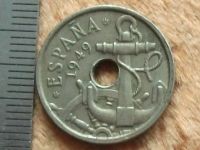 Лот: 9523493. Фото: 5. Монета 50 сентим Испания 1949...