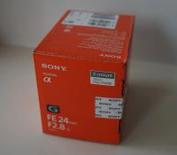 Лот: 21275510. Фото: 2. Sony FE 24MM F/2.8 G (SEL24F28G... Фото, видеокамеры, оптика