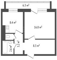 Лот: 15101342. Фото: 5. Продам 1-комн. 42.2 кв.м. Красноярск...