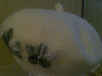 Лот: 1311322. Фото: 2. Женская белая беретка,52-54размер. Женская одежда