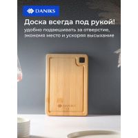Лот: 24340824. Фото: 5. Доска разделочная бамбук, 22х15х1...