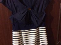 Лот: 4887866. Фото: 3. Платье в морском стиле 48-50р. Одежда, обувь, галантерея