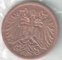 Лот: 14479815. Фото: 2. Австрия 2 геллера 1896 Франц Иосиф... Монеты