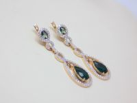 Лот: 14372964. Фото: 2. ЗОЛОТЫЕ СЕРЬГИ 9,22 ГРАММ. Ювелирные изделия, бижутерия, часы