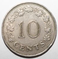 Лот: 21378930. Фото: 2. 10 центов 1972 год. Мальта. Монеты