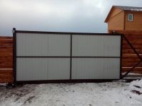 Лот: 8422761. Фото: 2. Ворота откатные под дерево. Срубы и конструкции