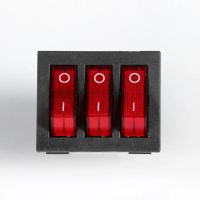 Лот: 25879961. Фото: 3. Выключатель 3 клавишный, с подсветкой... Авто, мото, водный транспорт