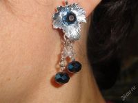 Лот: 1548790. Фото: 2. Серьги ручной сборки " Капля дождя... Ювелирные изделия, бижутерия, часы