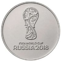 Лот: 9065216. Фото: 2. 25 рублей чемпионат мира по футболу... Монеты