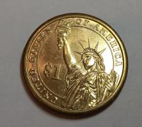 Лот: 11396021. Фото: 2. 1 президентский доллар США Джеймс... Монеты