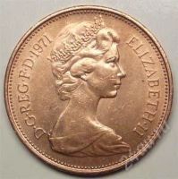Лот: 1447277. Фото: 2. Великобритания. 2 новых пенс 1971г... Монеты
