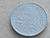 Лот: 8581575. Фото: 3. Монета 1 франк один Франция 1966... Коллекционирование, моделизм