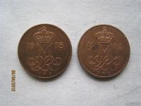 Лот: 1714224. Фото: 2. vz Дания 5 эре 1978 и 1983. Монеты
