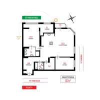 Лот: 20857109. Фото: 6. Продается 3-комн. квартира 131...