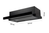 Лот: 23990630. Фото: 2. Вытяжка LEX HUBBLE G 500 BLACK. Крупная бытовая техника