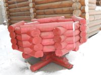 Лот: 3692376. Фото: 2. цветочница из оц. бревна. Срубы и конструкции