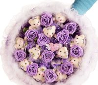 Лот: 3634521. Фото: 2. Букет из мягких игрушек "Лолита... Цветы, букеты