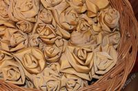 Лот: 1809848. Фото: 3. Корзина с розами из ткани. повторно... Домашний быт