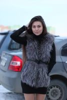 Лот: 6622932. Фото: 3. Меховая жилетка (чернобурка). Одежда, обувь, галантерея