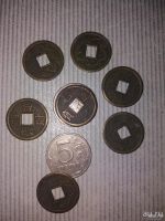 Лот: 9300377. Фото: 2. Семь Китайских монет удачи два... Сувениры