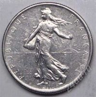 Лот: 1438370. Фото: 2. Франция. 1/2 франка 1965г. (2). Монеты