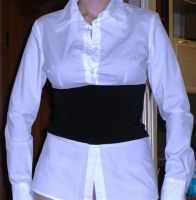 Лот: 1197970. Фото: 2. рубашка белая с имитацией корсета. Женская одежда