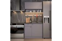 Лот: 25039183. Фото: 2. Кухня ЛОФТ 1 м Цвет: Графит. Столешница... Кухонная мебель