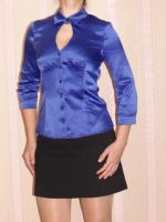 Лот: 5052869. Фото: 2. Блузка Zarina синяя. Женская одежда