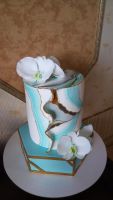 Лот: 11263827. Фото: 2. Свадебный торт с орхидеями. Кондитерские изделия, конфеты