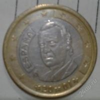 Лот: 2485247. Фото: 2. 1 евро испания Король Испании... Монеты