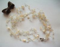 Лот: 1505800. Фото: 3. Воздушное колье из бисера+серьги. Красноярск