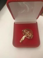 Лот: 10942837. Фото: 3. Золотое кольцо с янтарем. Красноярск