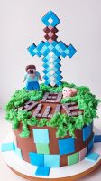 Лот: 17471368. Фото: 2. Торт Сникерс "Minecraft". Кондитерские изделия, конфеты