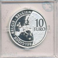 Лот: 6615758. Фото: 2. Бельгия 10 евро 2007 50 лет Римский... Монеты