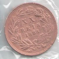 Лот: 11604827. Фото: 2. Португалия 20 рейс 1883 года... Монеты