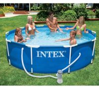 Лот: 11585225. Фото: 2. Бассейн каркасный Intex + насос... Для дачи, дома, огорода, бани, парка