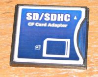 Лот: 855016. Фото: 2. Переходник SD/SDHC -> CF Card... Комплектующие