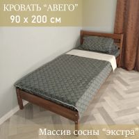 Лот: 24590944. Фото: 7. Кровать "Авего" массив сосны 90...