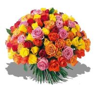 Лот: 4737629. Фото: 2. Букет из 101 разноцветной розы... Цветы, букеты