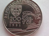 Лот: 18996136. Фото: 2. Монета Португалия 200 эскудо... Монеты