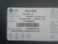 Лот: 25083134. Фото: 3. MAIN EAX64272802(0) TV LG 42LK430. Бытовая техника