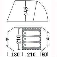 Лот: 5844714. Фото: 2. Палатка "Велес 3 V2" Зеленый. Туризм